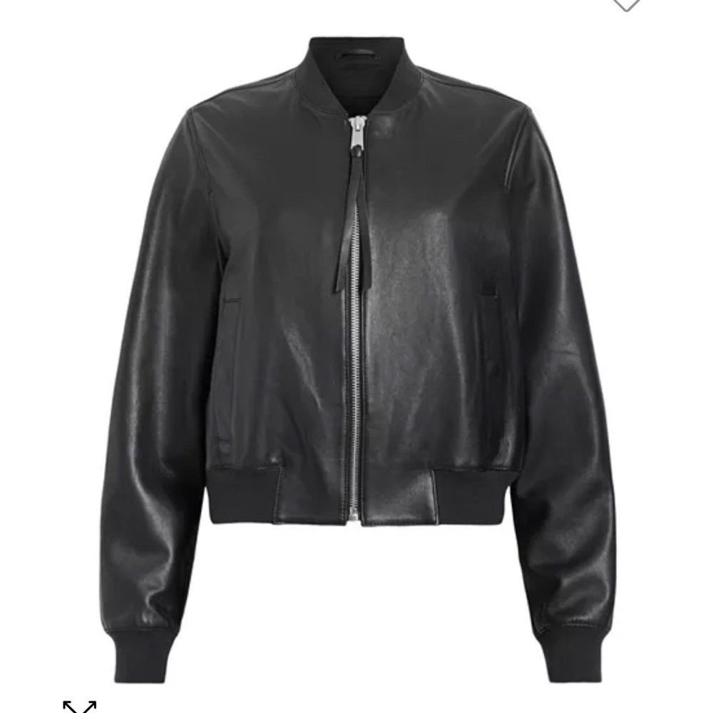 All Saints Orten Leather Bomber Jacket
